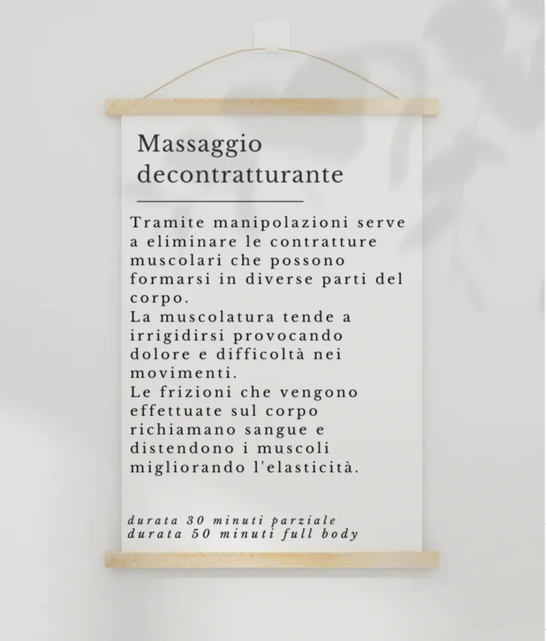 Massaggio decontratturante